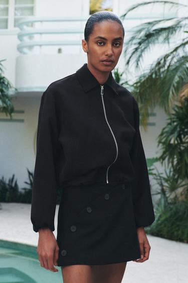 SHORT PUFFED JACKET - Black by Zara - Image 2