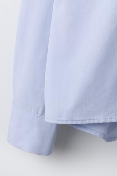 POPLIN SHIRT WITH POCKET - Light blue by Zara - Image 3