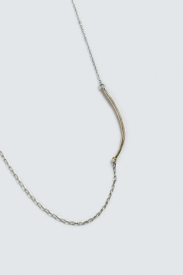 CHAÎNE AVEC PENDENTIF COMBINÉ - Argent de Zara - Image 1