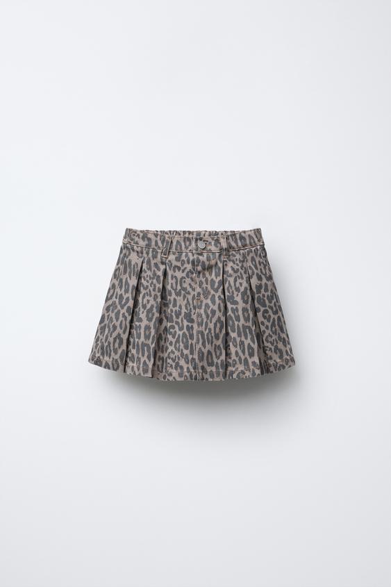 Minigonna Gonna Zara Animalier GONNA IN TWILL CON STAMPA ANIMALIER