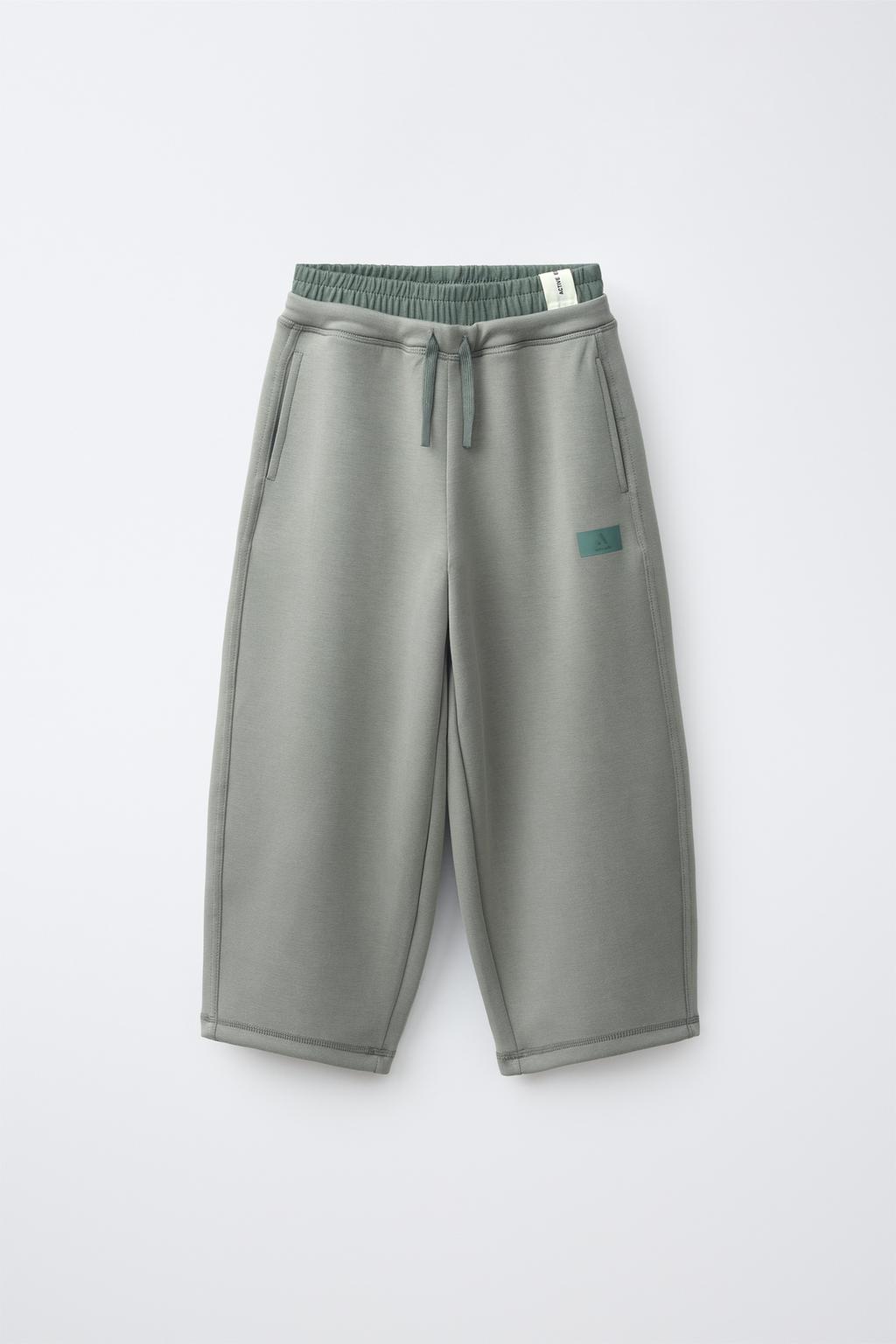 Zara İkiqat kəmərli sporty barrel şalvar
