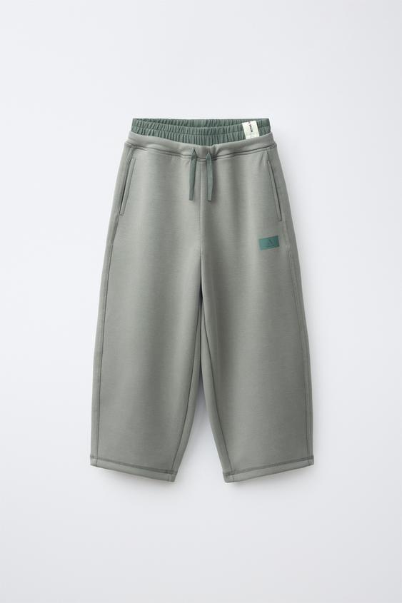 PANTALÓN BARREL SPORTY DOBLE CINTURILLA - Khaki de Zara - Imagen 0