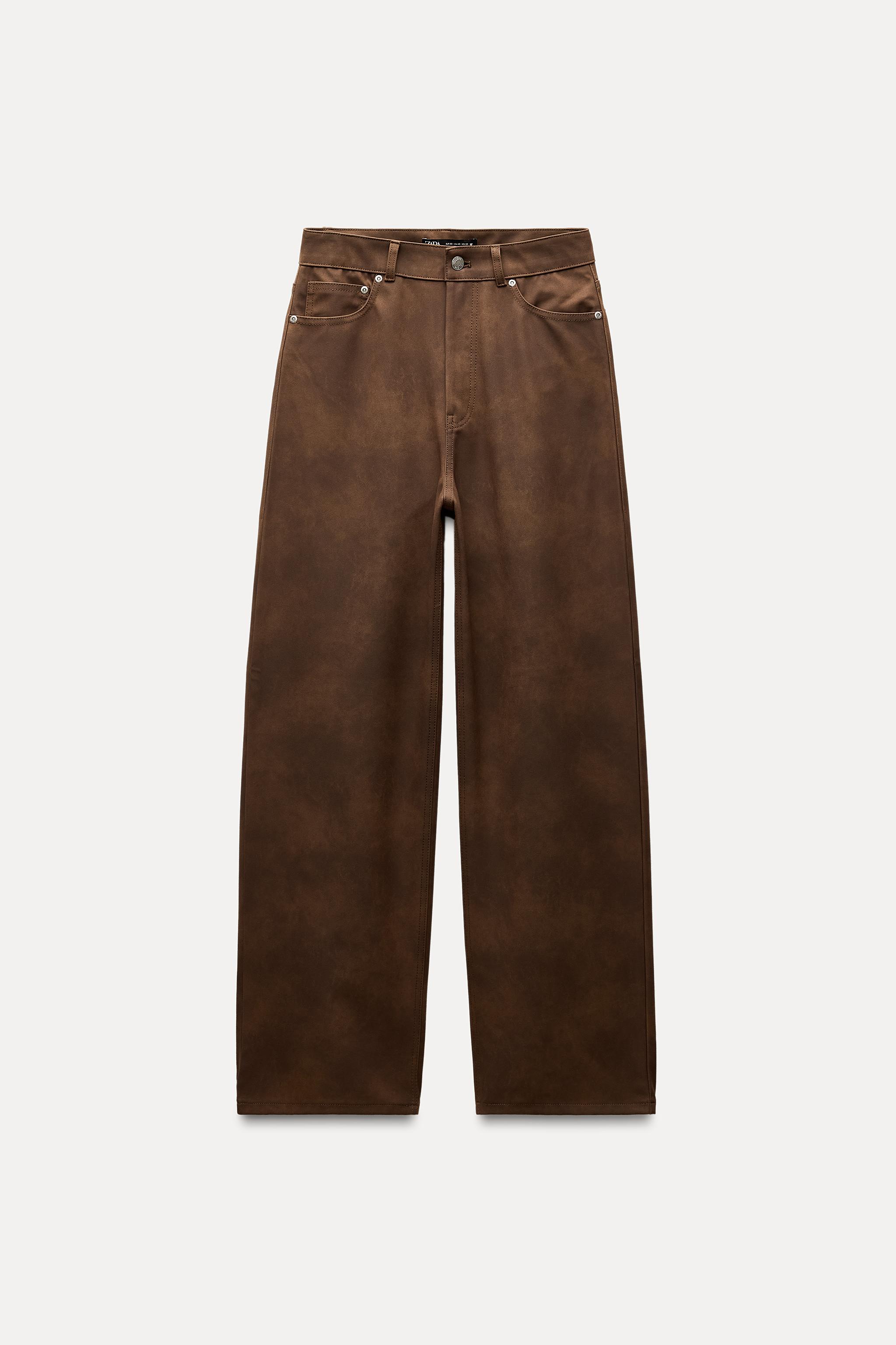 FAUX SUEDE TROUSERS