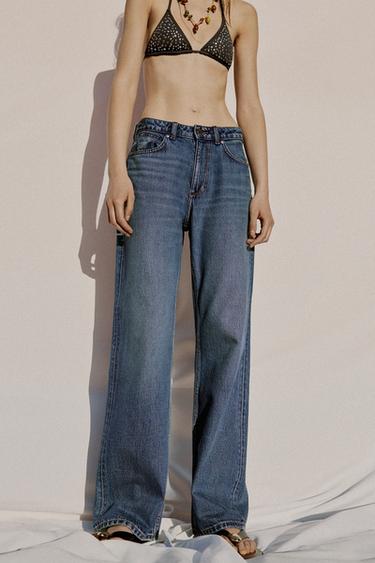 JEAN Z1975 DROIT TAILLE HAUTE LONGUEUR LONGUE - Bleu moyen de Zara - Image 1