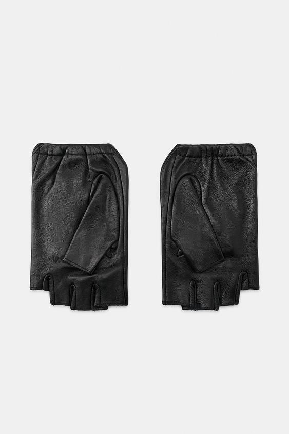 MITONES COURTS CUIR 100% BIJOUX - Noir de Zara - Image 1