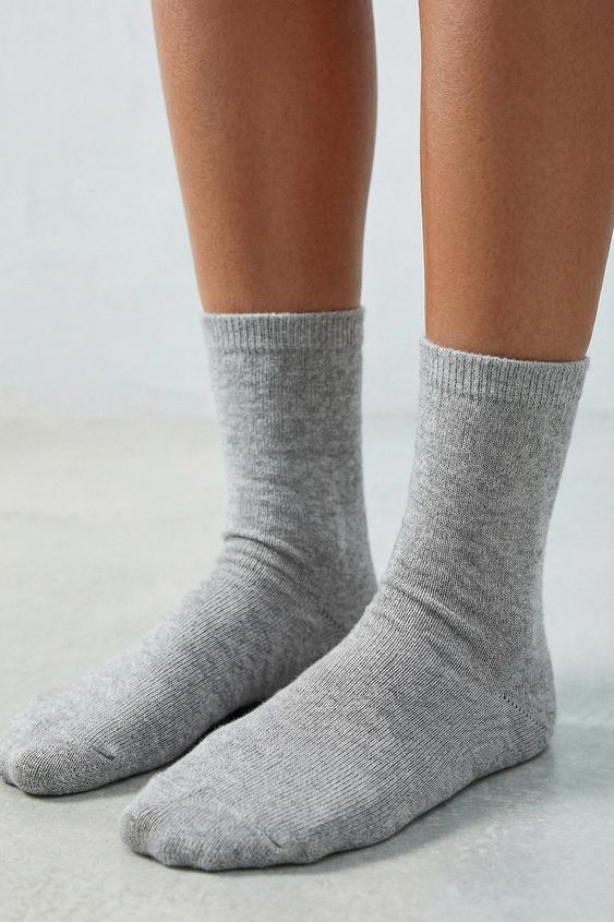 4-PACK OF PLAIN CREW SOCKS - Grey by Zara - Image 0