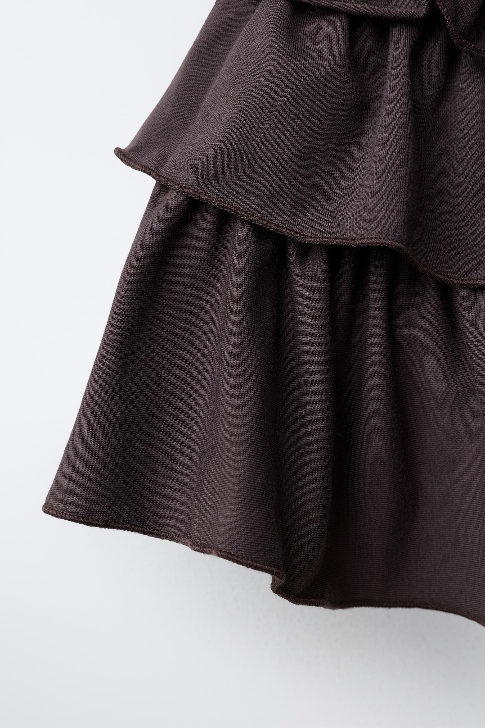 Детские юбки Zara RUFFLED FOLDED-WAIST SKORT — фото 4