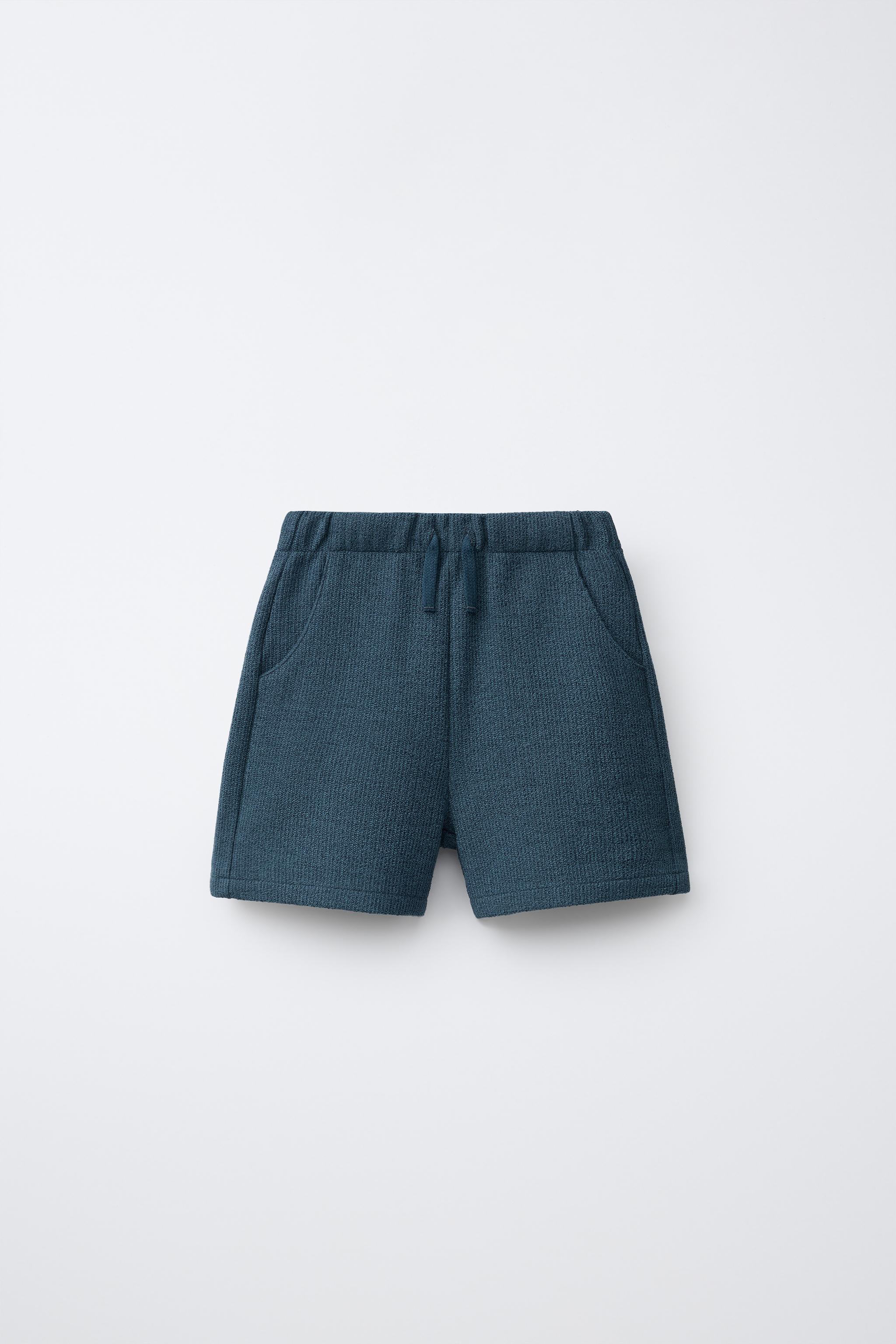 TEXTURED COMFORT SHORTS - Deep blue | ZARA United States