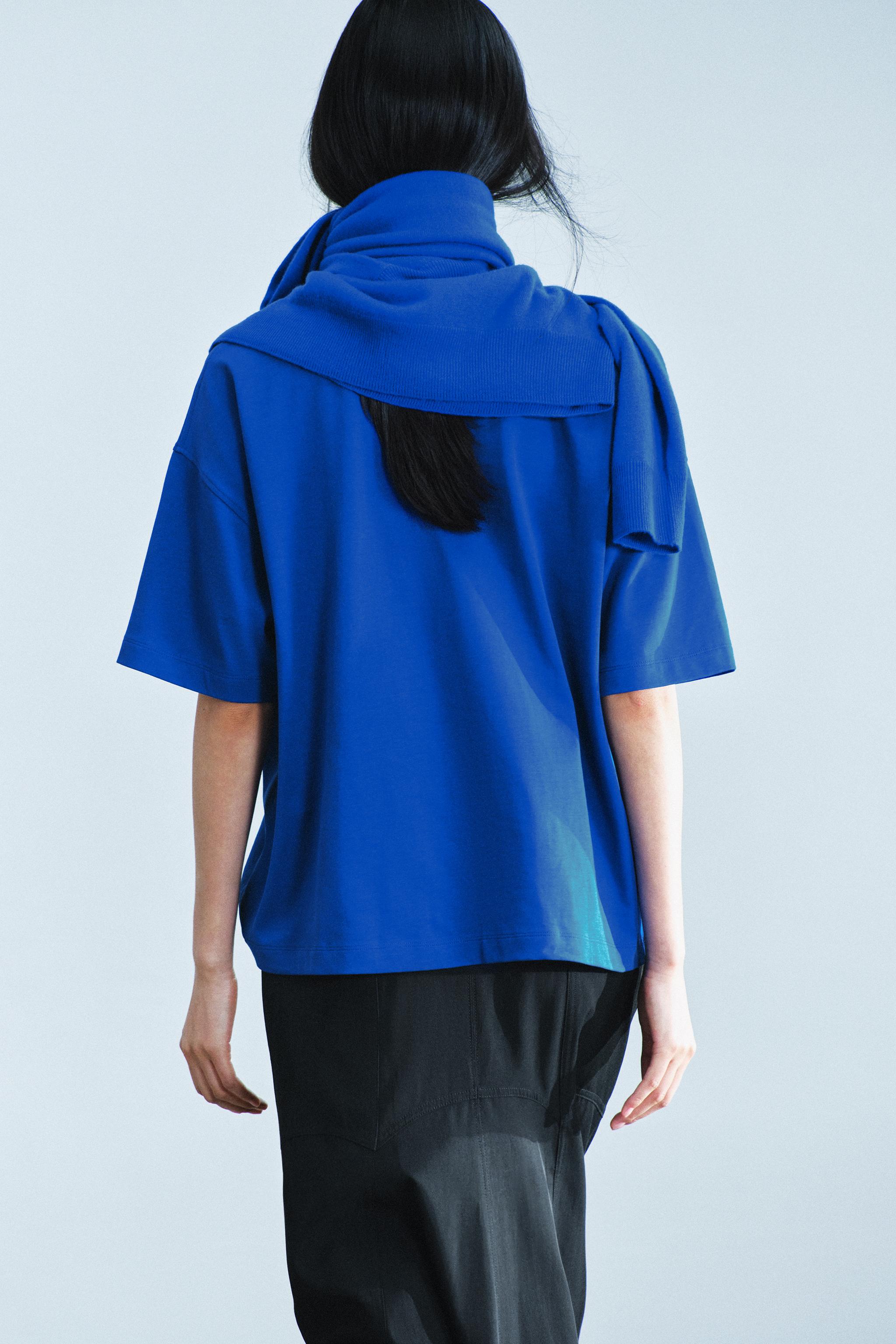 Zara KOPENHAG SLOGANLI T-SHIRT görsel 3