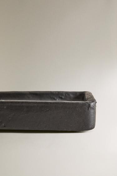 PLATEAU RECTANGULAIRE CÉRAMIQUE - Noir / Marron de Zara - Image 3