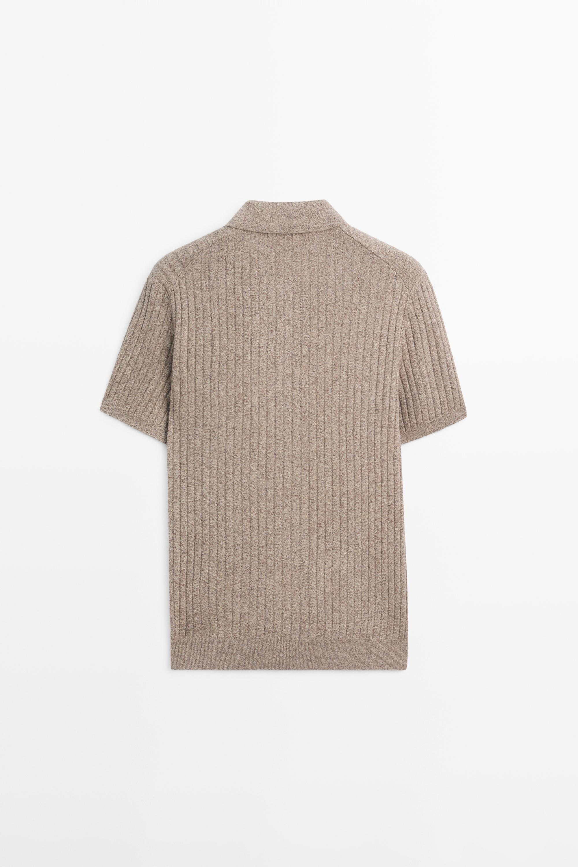 Pull en maille 100 % coton à col polo