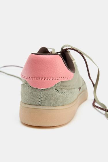 TENNIS DE SPORT AVEC PIÈCES ET MATIÈRES VARIÉES - Vert kaki de Zara - Image 7