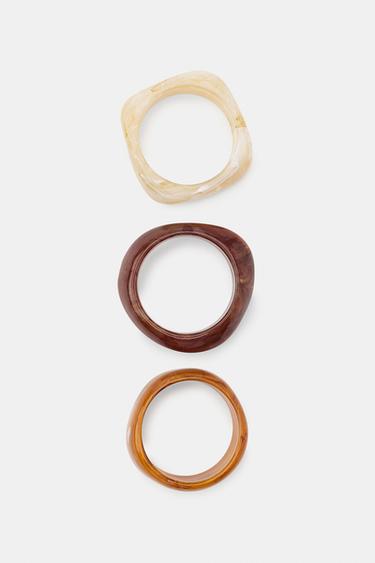 PACK OF 3 RESIN BRACELETS - Multicoloured by Zara