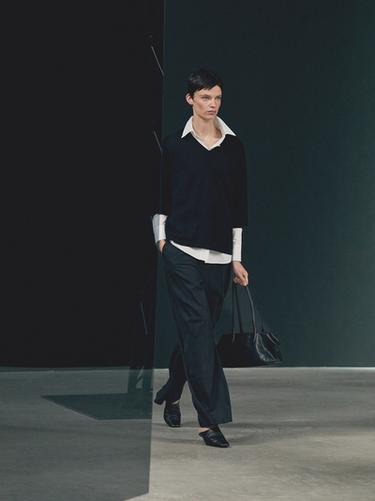 Zara Wool blend V-neck jumper - Black