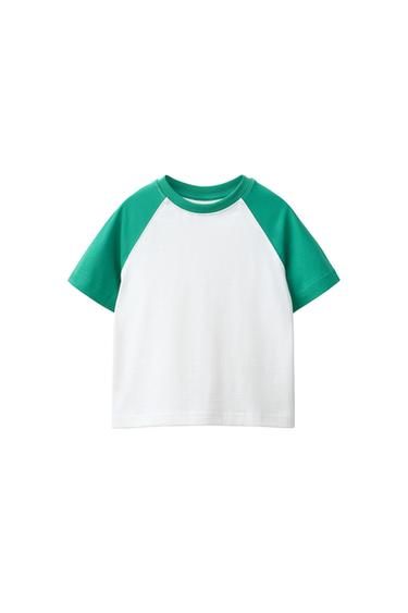 CAMISETA MANGA RANGLÁN - Verde de Zara