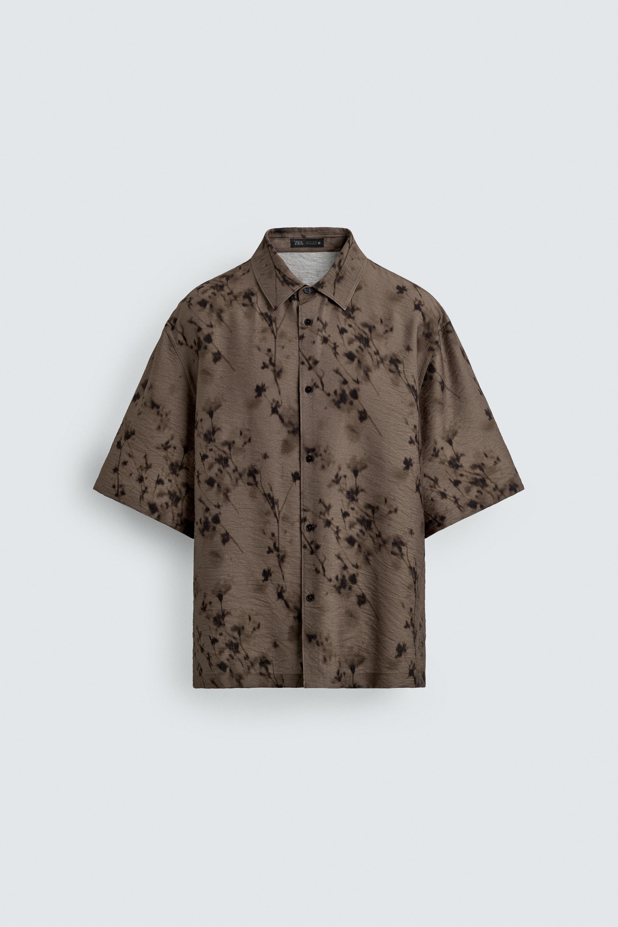 FLOWY ABSTRACT PRINT SHIRT