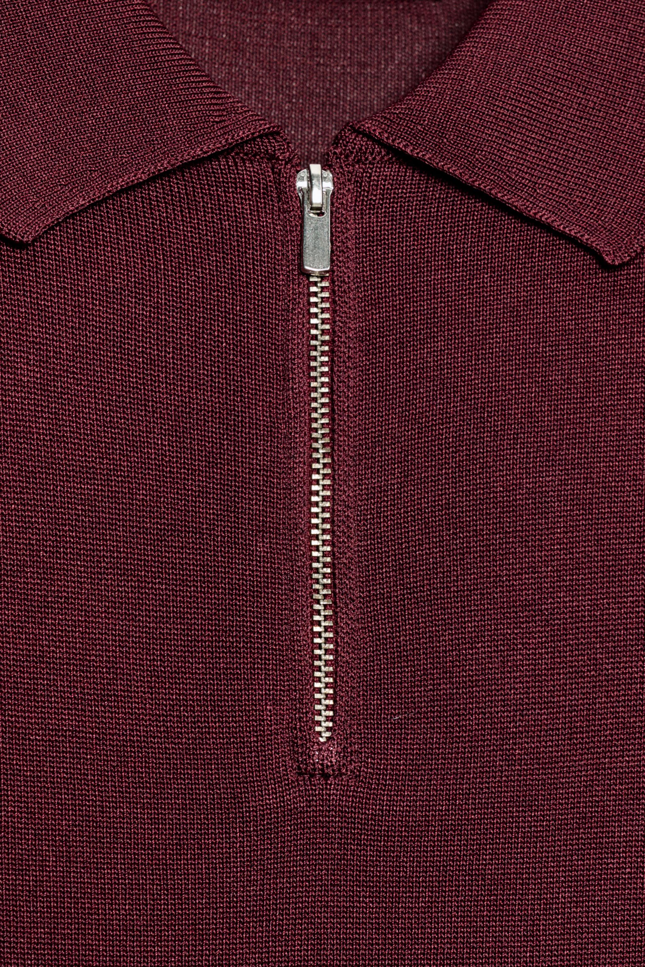 KNIT ZIP POLO SHIRT