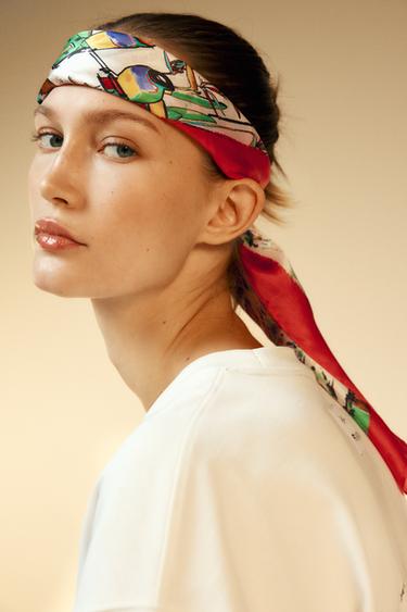 FILIPE JARDIM X ZARA PRINTED SILK SCARF - Multicoloured by Zara