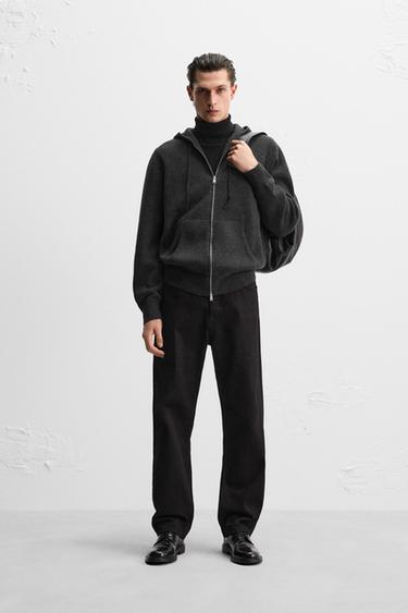 CASACO DE MALHA COM MISTURA DE CASHMERE - Cinza-vigoré da Zara - Imagem 0