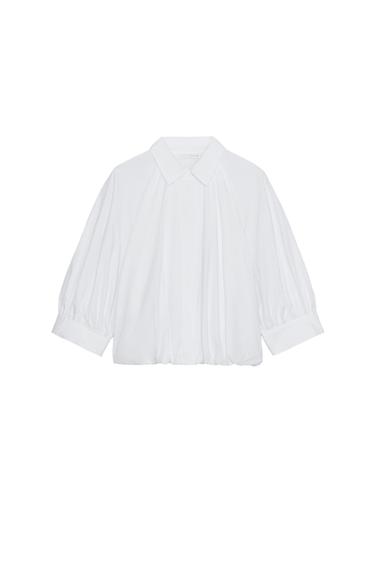 ZW COLLECTION PUFF SLEEVE SHIRT - White by Zara