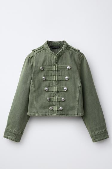 JACKET WITH FROG FASTENING AND BUTTONS - Green by Zara - Image 0