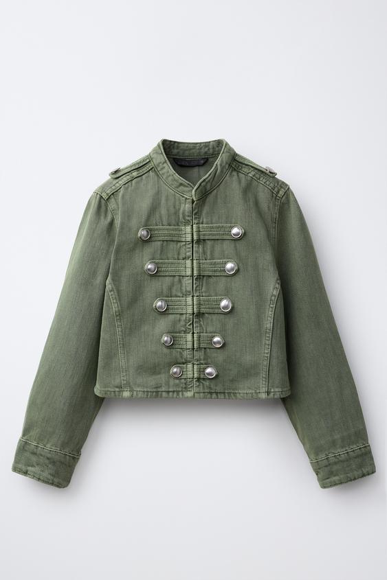CHAQUETA ALAMARES Y BOTONES - Verde de Zara - Imagen 0