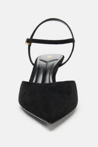HEELED SLINGBACK SHOES - Black by Zara