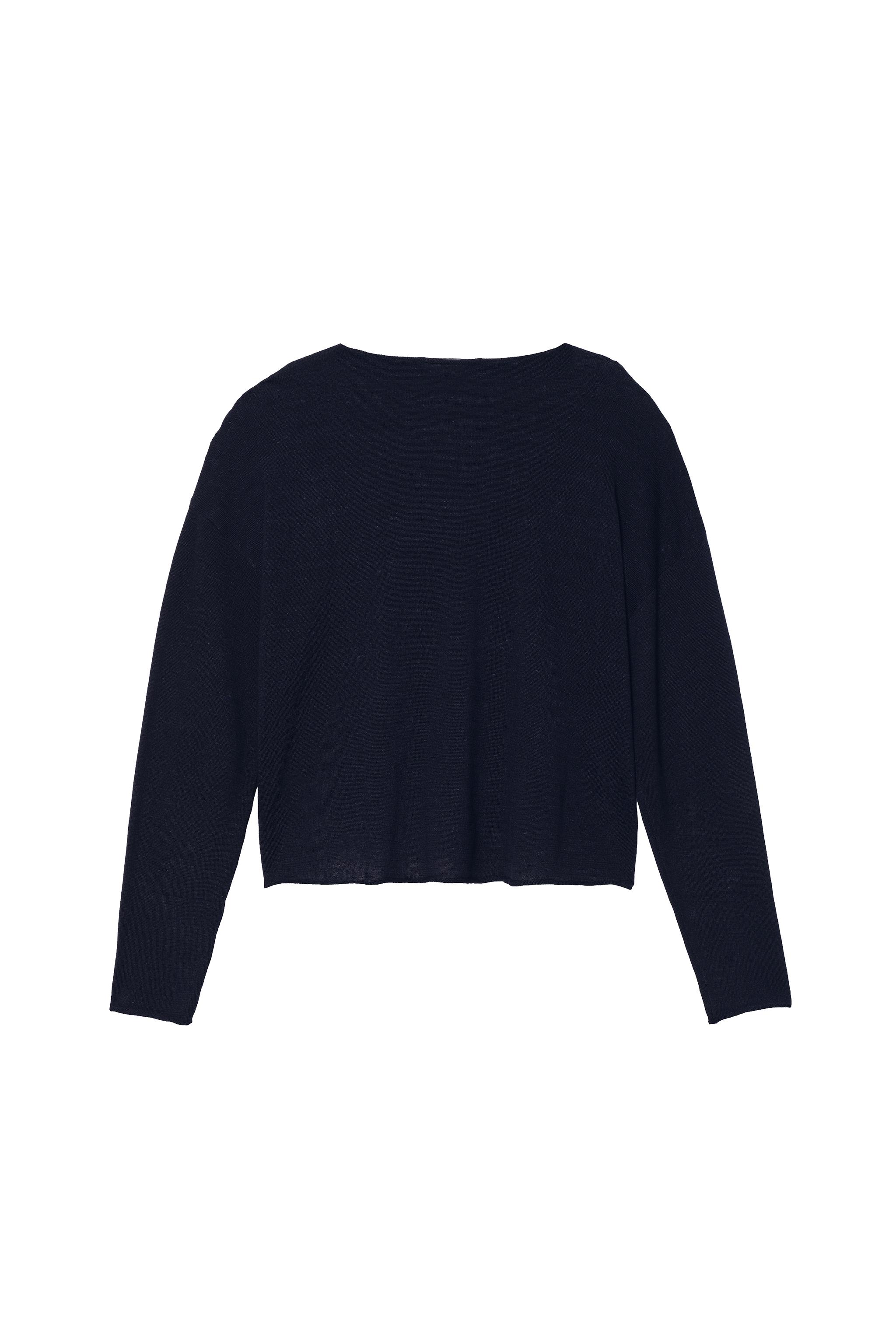 Zara KETEN - YÜN CROPPED FIT KAZAK görsel 3