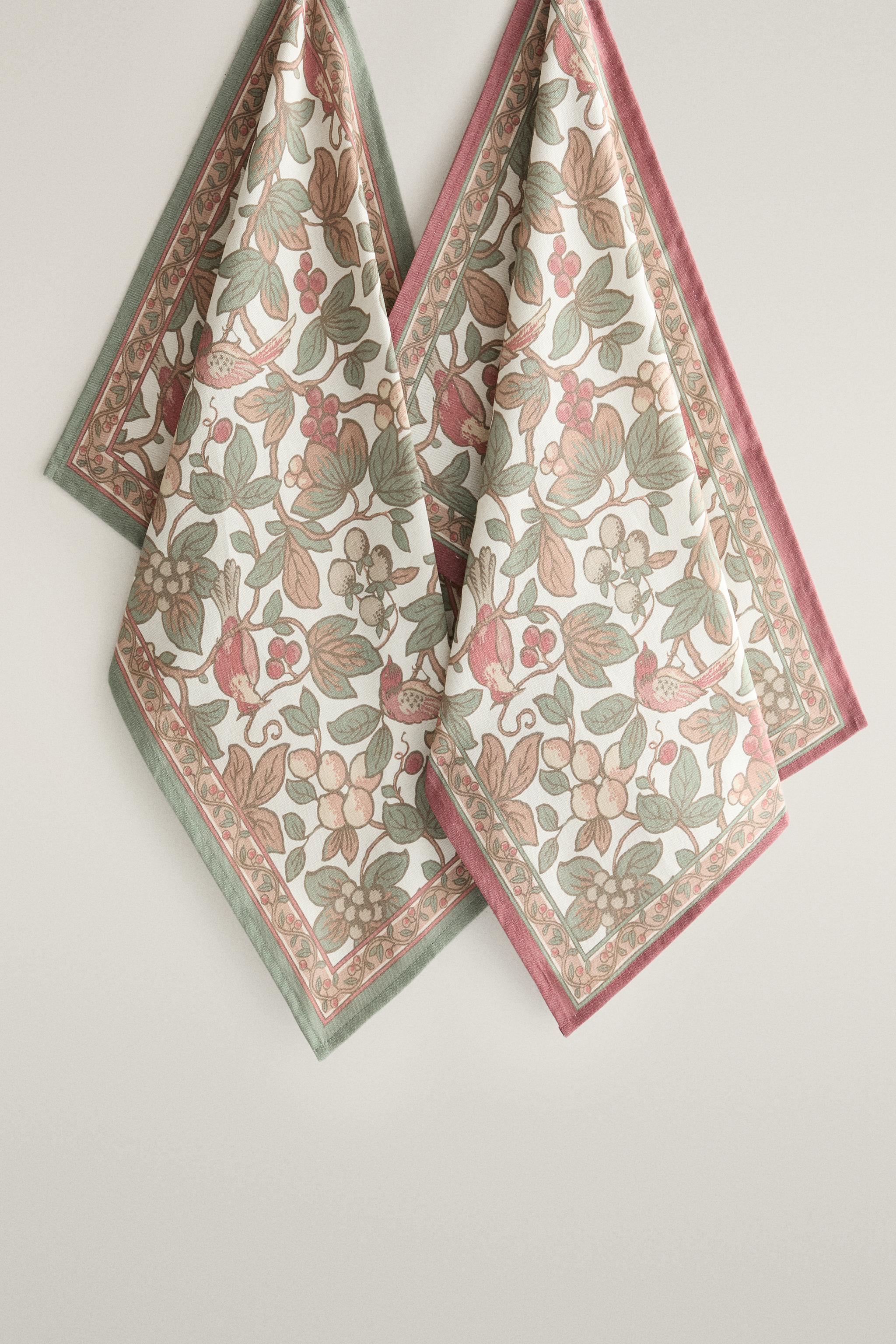 BOTANICAL PRINT TEA TOWELS (PACK OF 2)