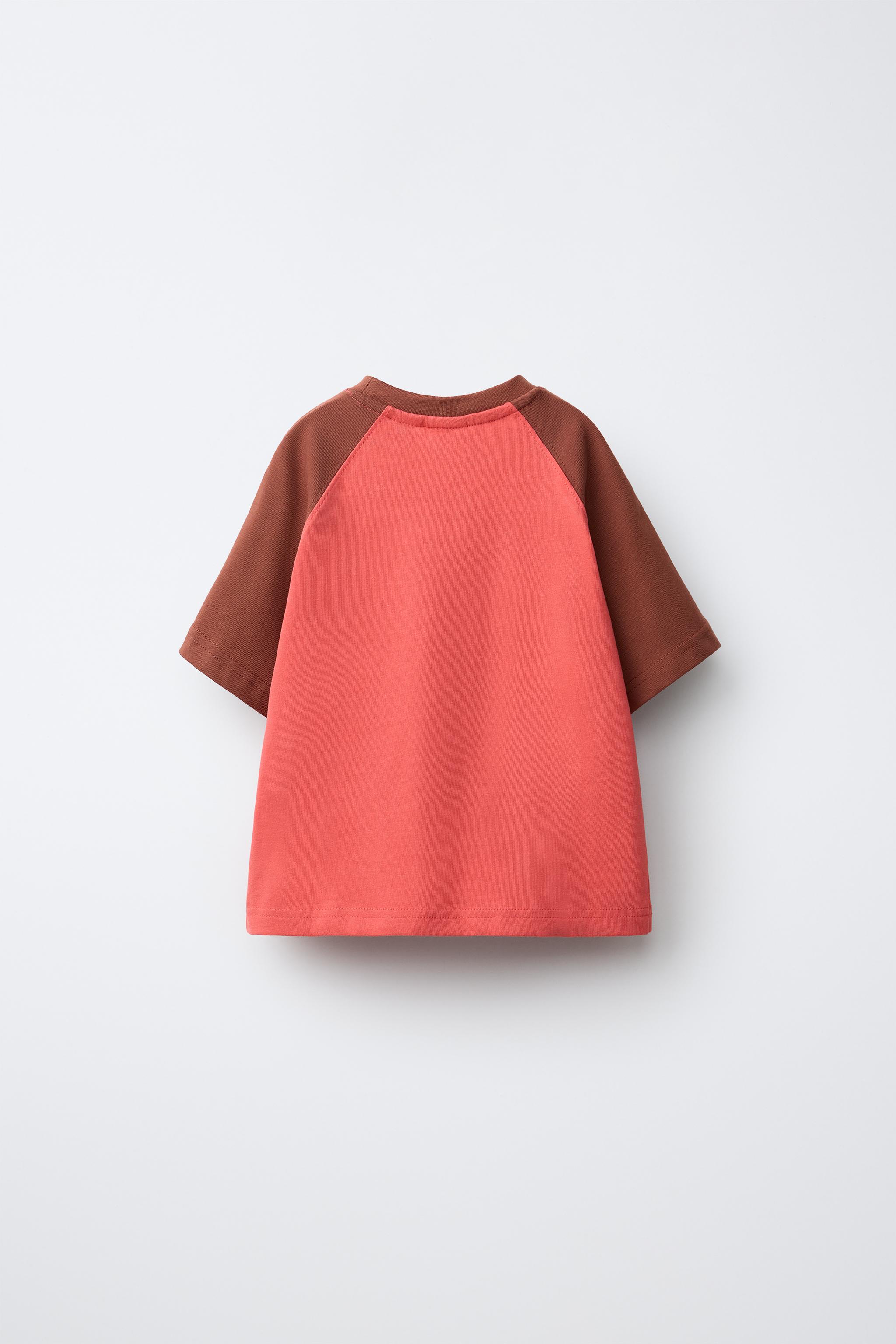 RAGLAN SLEEVE T-SHIRT — Red / Coral