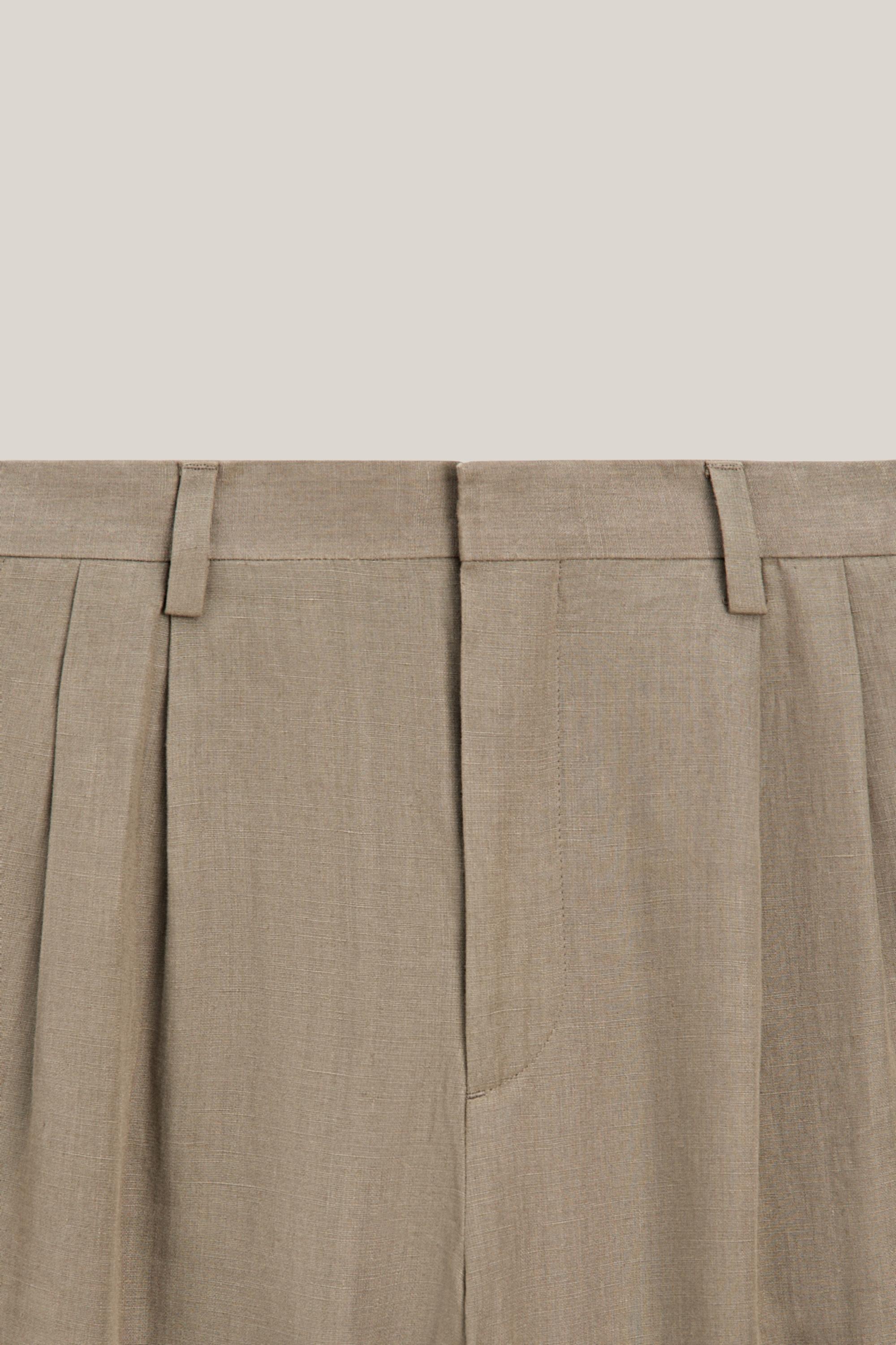 Linen trousers with double darts - LIMITED EDITION