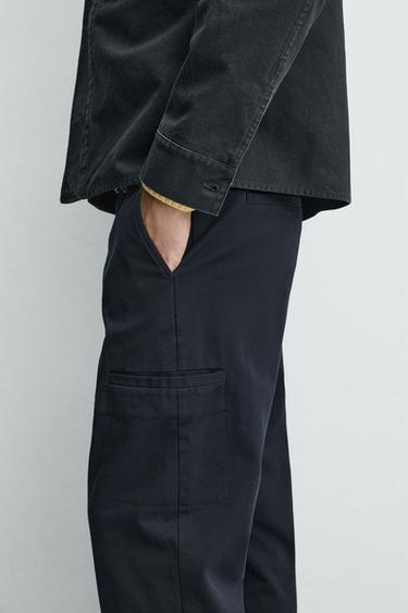 PANTALON CARGO STRAIGHT FIT - Bleu marine de Zara - Image 4