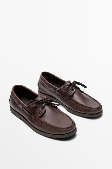 Oiled leather boat shoe — Dark brown 2