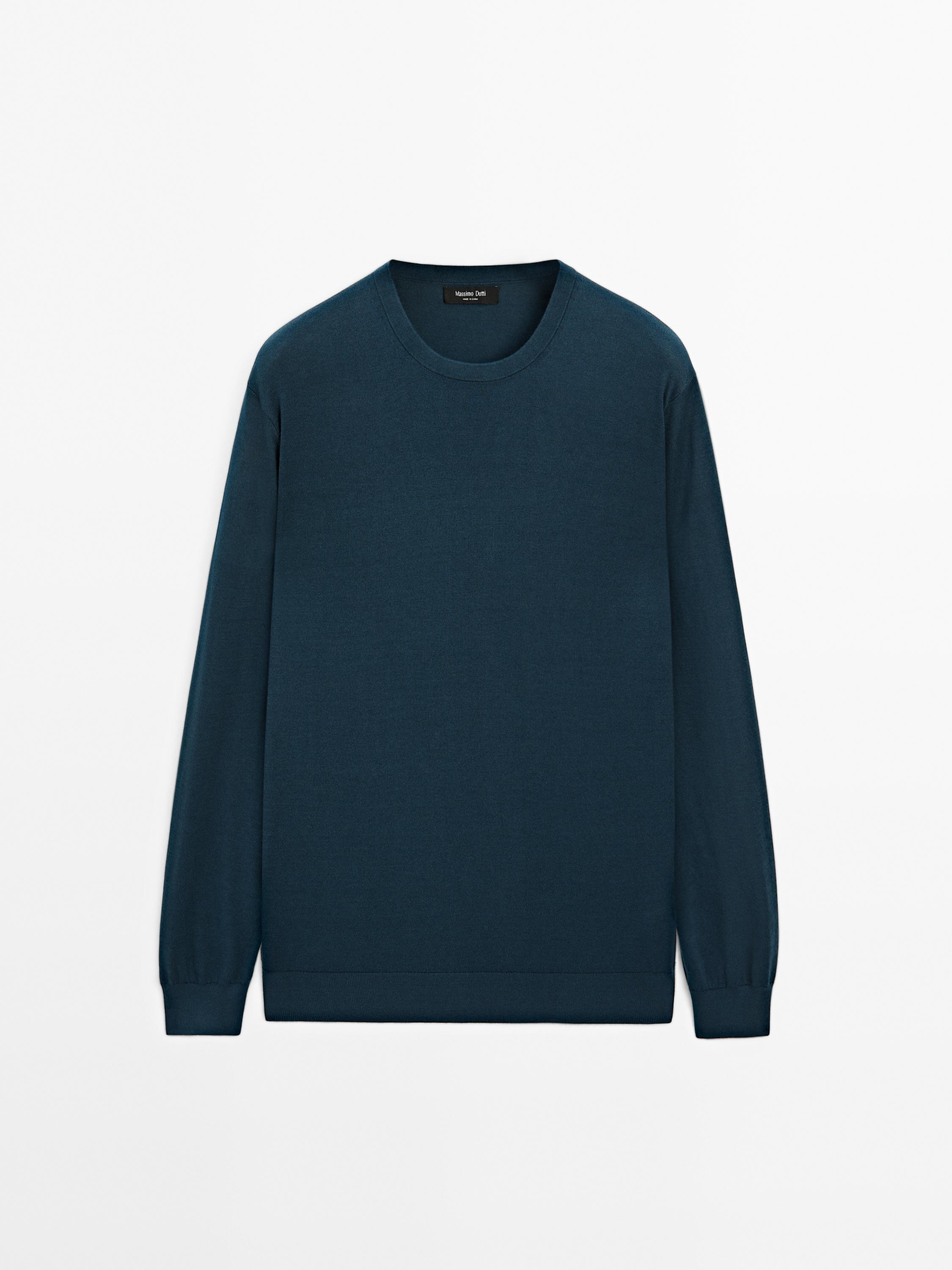Pull en coton et soie mélangés
