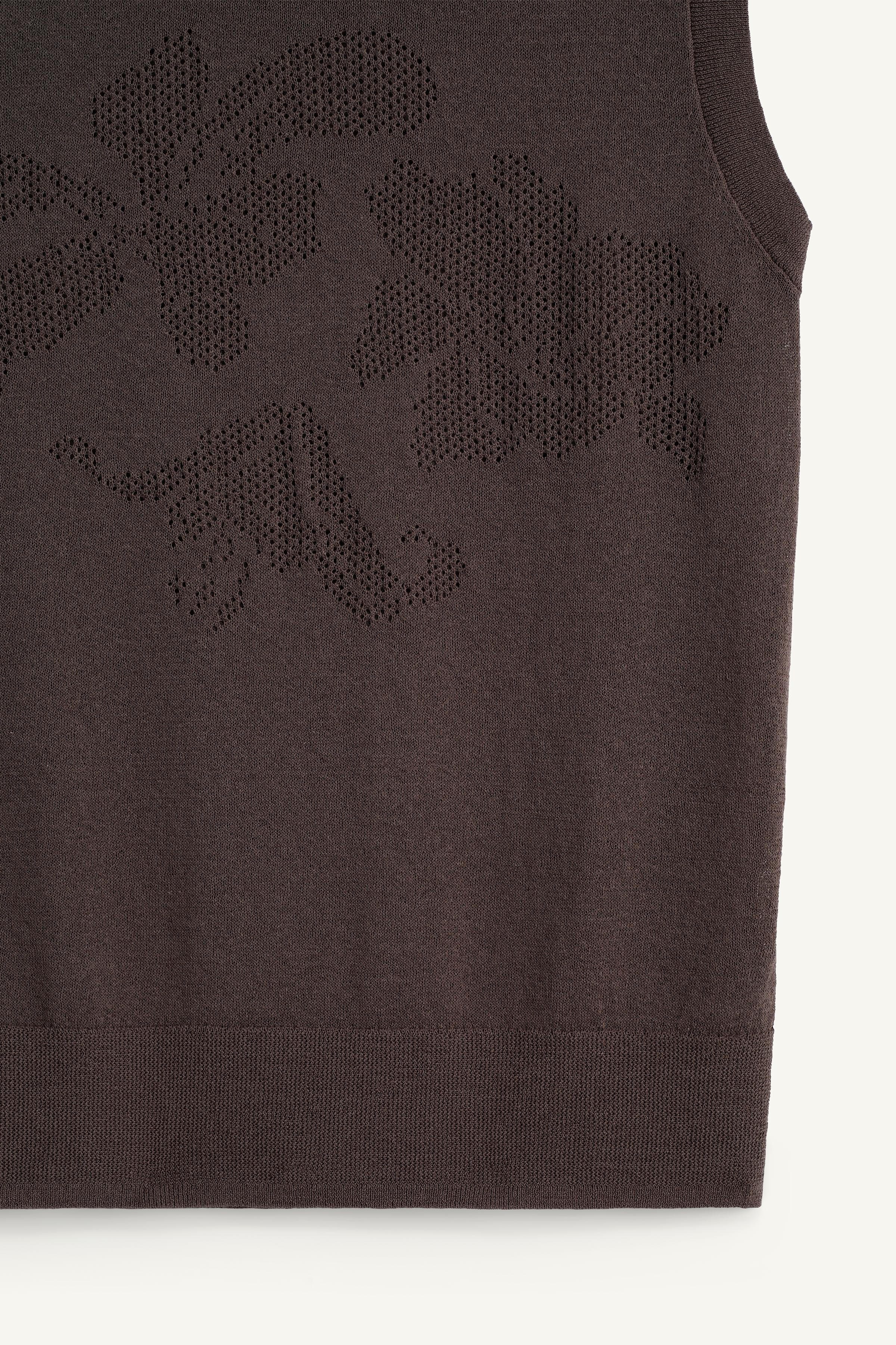 GILET EN MAILLE JACQUARD À FLEURS