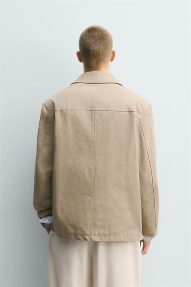 SURCHEMISE STRUCTURÉE SURPIQÛRES - Marron clair de Zara - Image 2