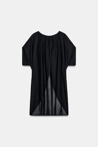 KNIT TUNIC TOP - Navy blue by Zara - Image 4