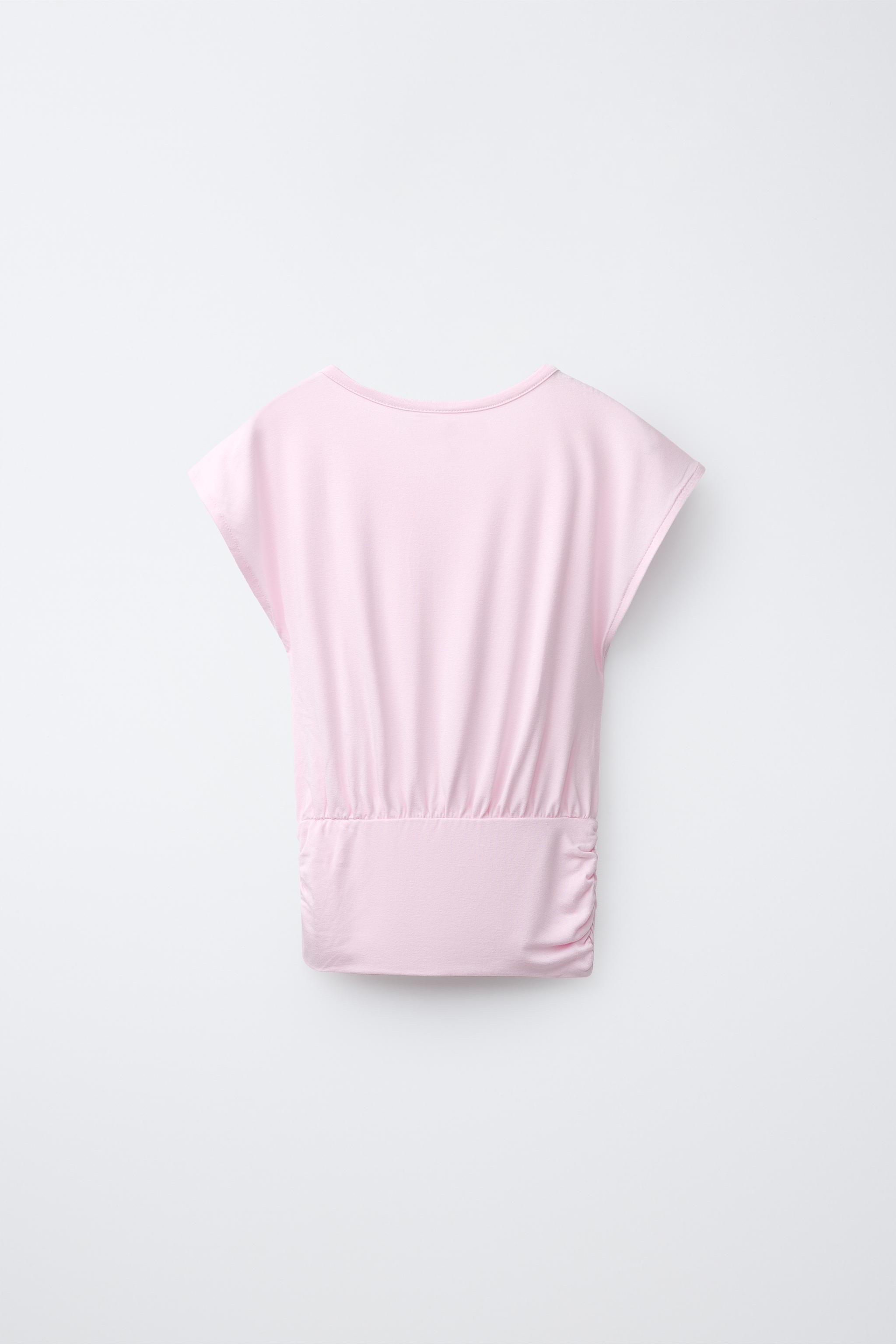 フルイドTシャツ - パステルピンク | ZARA Japan / 日本