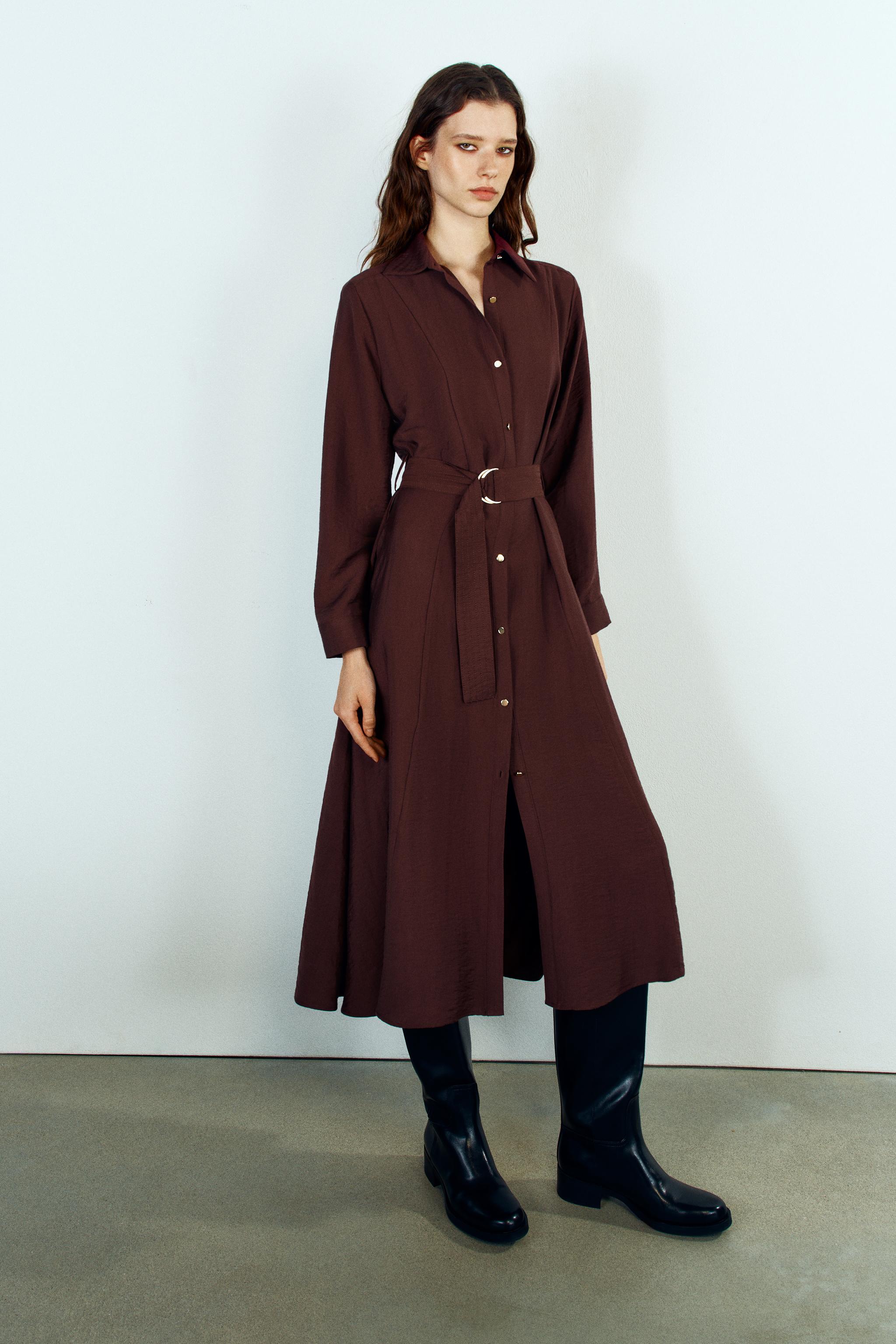 Belted Shirt Dress by Zara