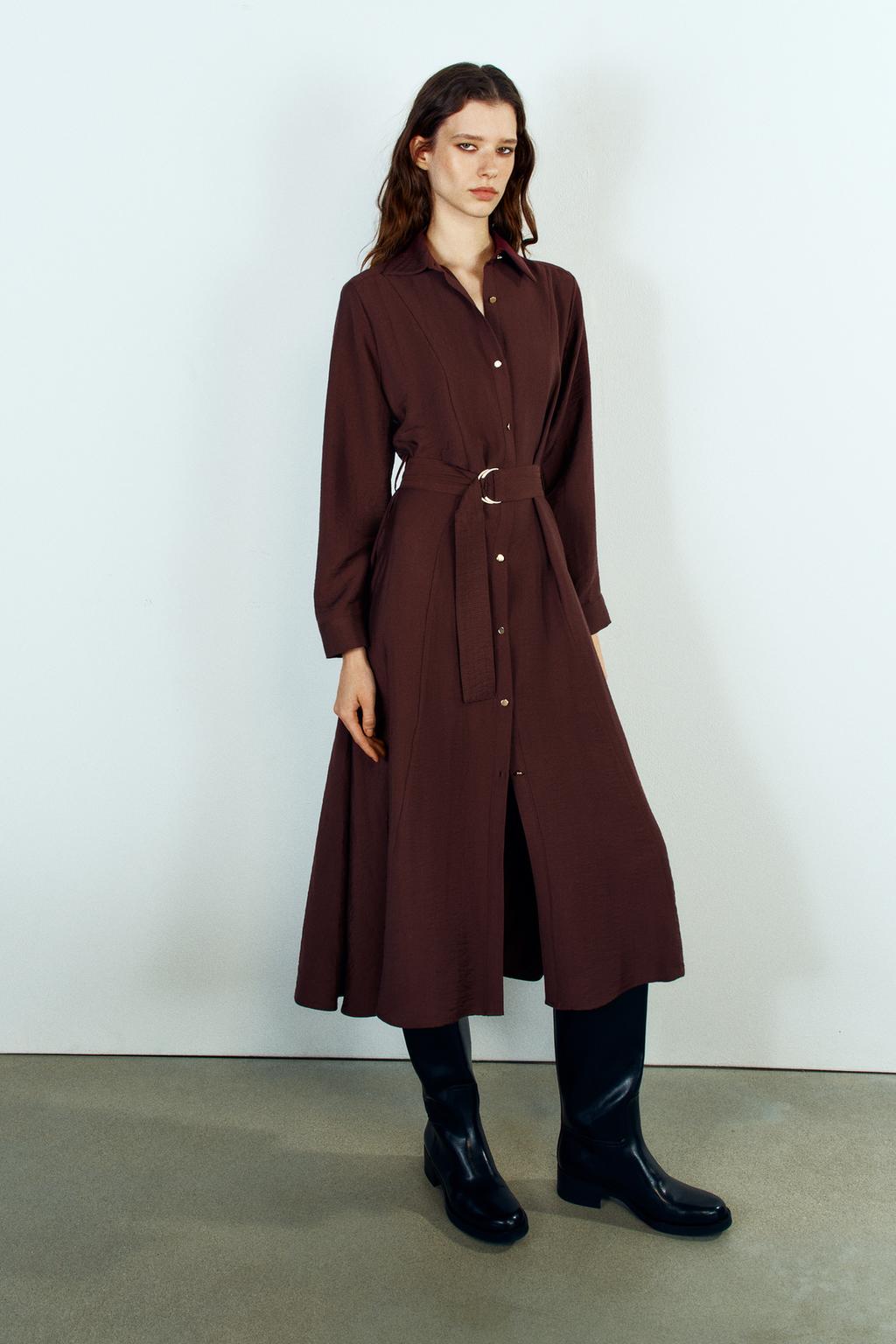 BELTED SHIRT DRESS