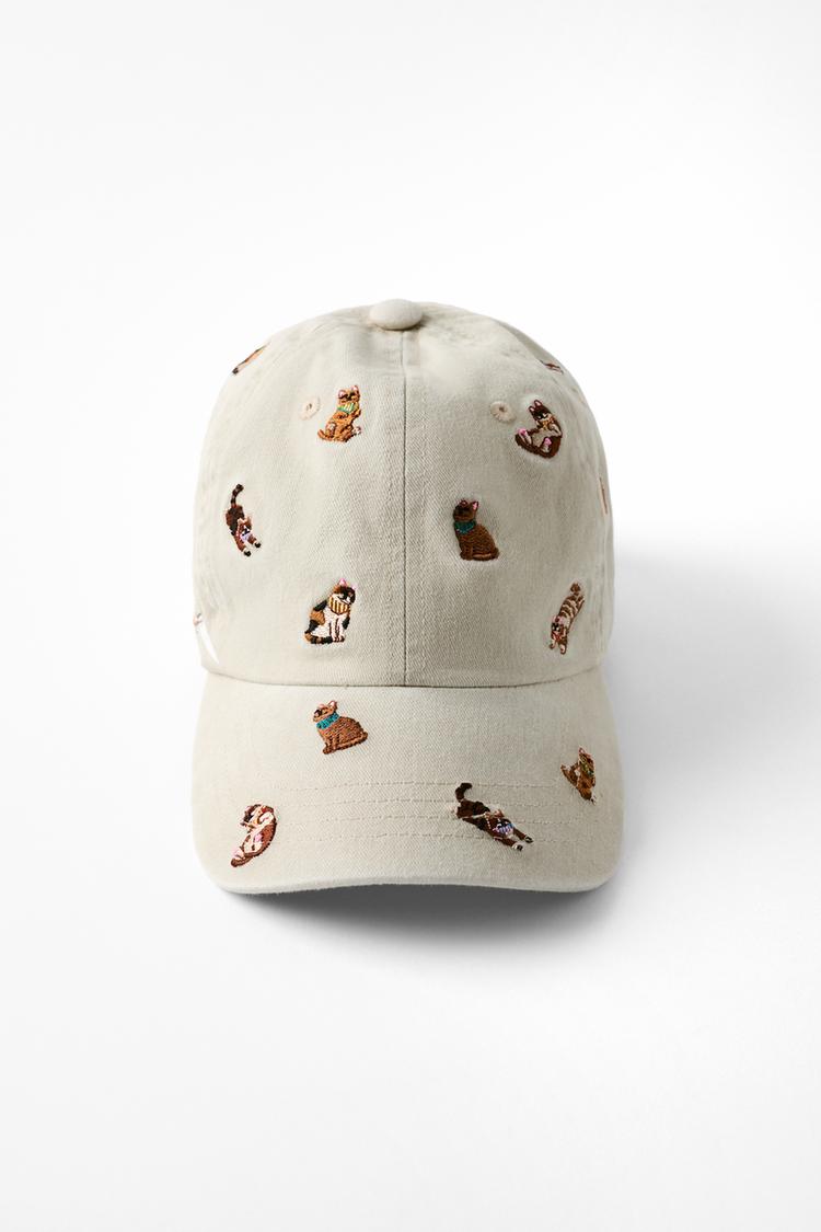 Gorra sarga bordados gatos