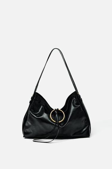UMHÄNGETASCHE MIT METALLDETAIL - Schwarz von Zara