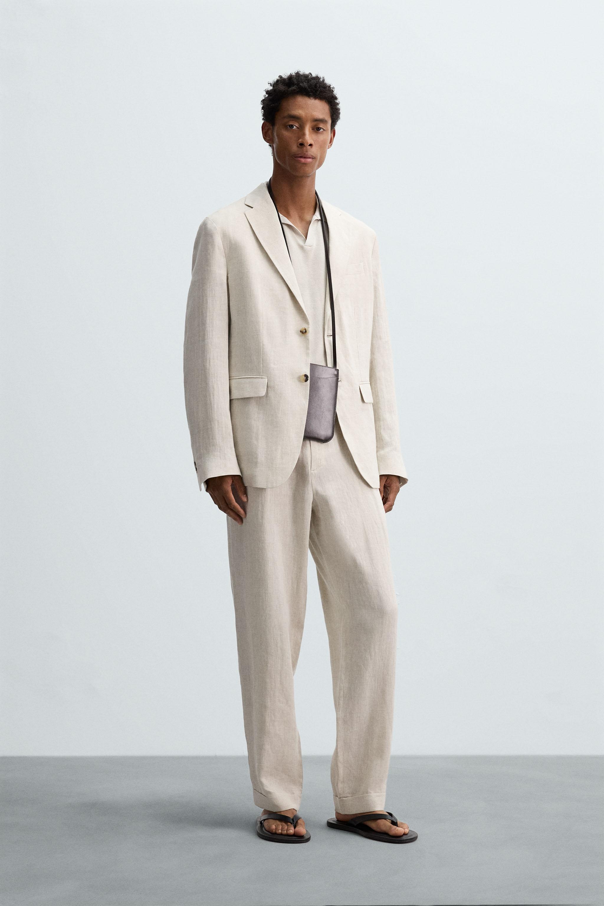 PANTALON DE COSTUME 100 % LIN