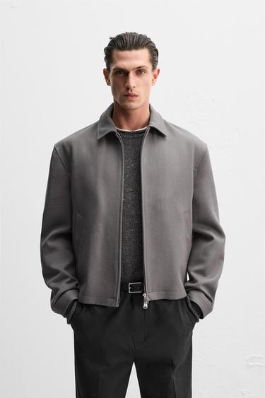 100% WOOL OVERSHIRT - Cement by Zara
