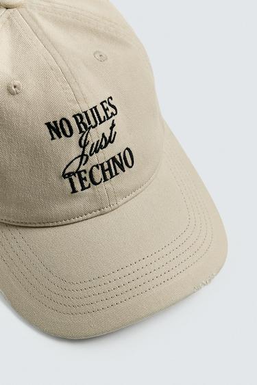 CASQUETTE DÉLAVÉE BRODÉE - Écru de Zara - Image 5