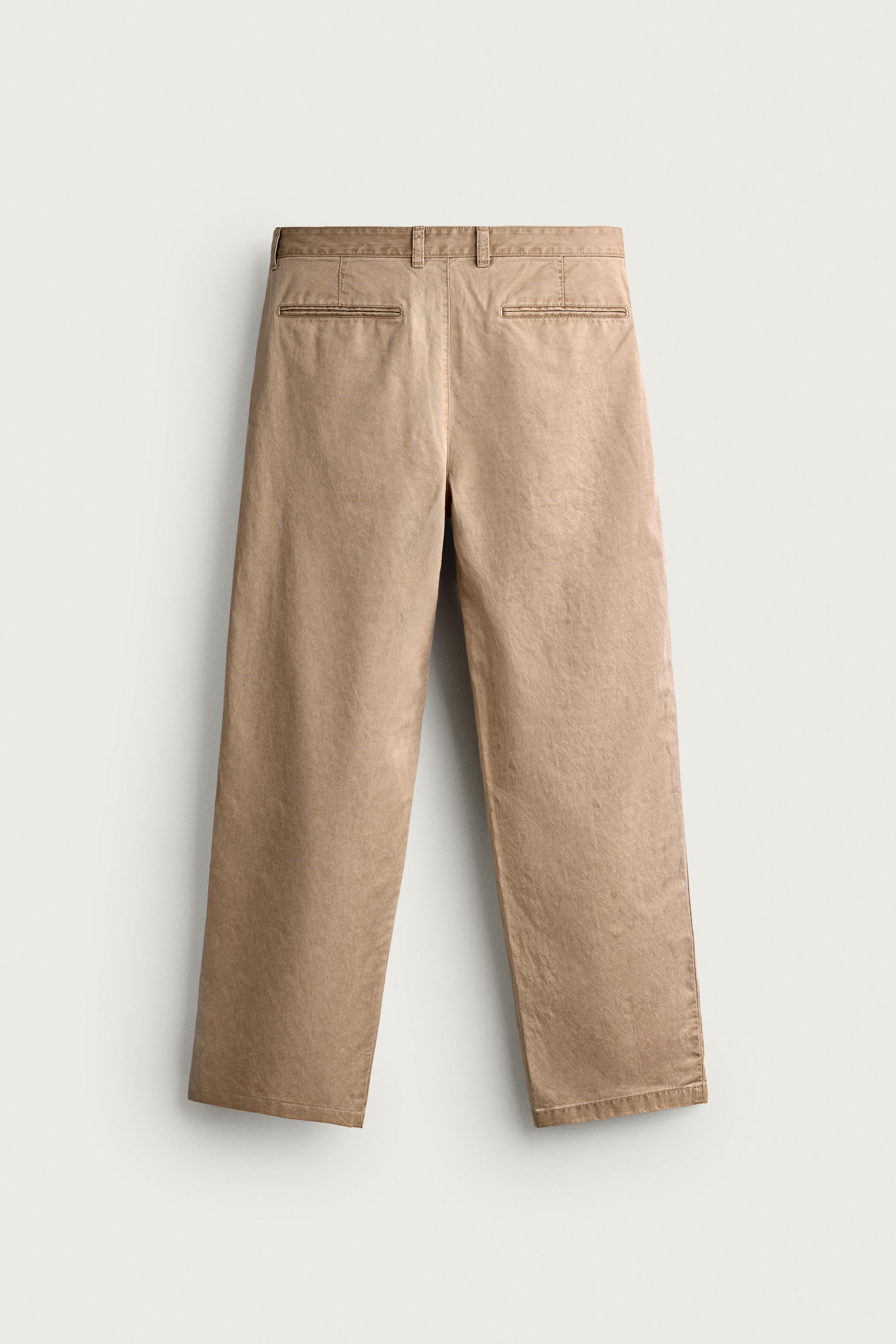 PANTALON CHINO DÉCONTRACTÉ À PLIS