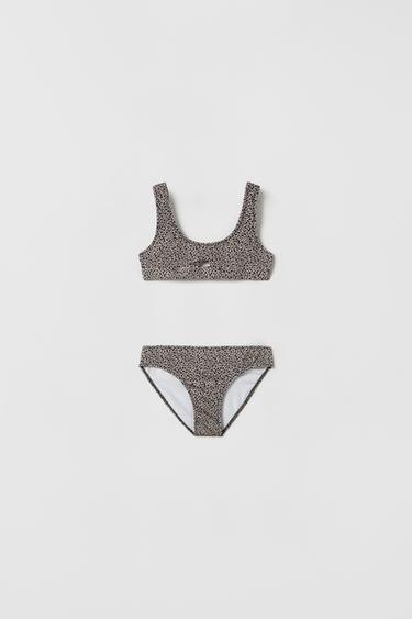 KIDS/ BIKINI ANIMAL PRINT CUT OUT - Marrón / Topo de Zara - Imagen 0