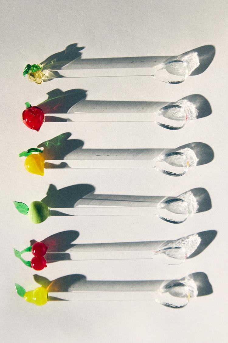 ZARA PACK OF GLASS FRUIT DESSERT SPOONS (PACK OF 6)