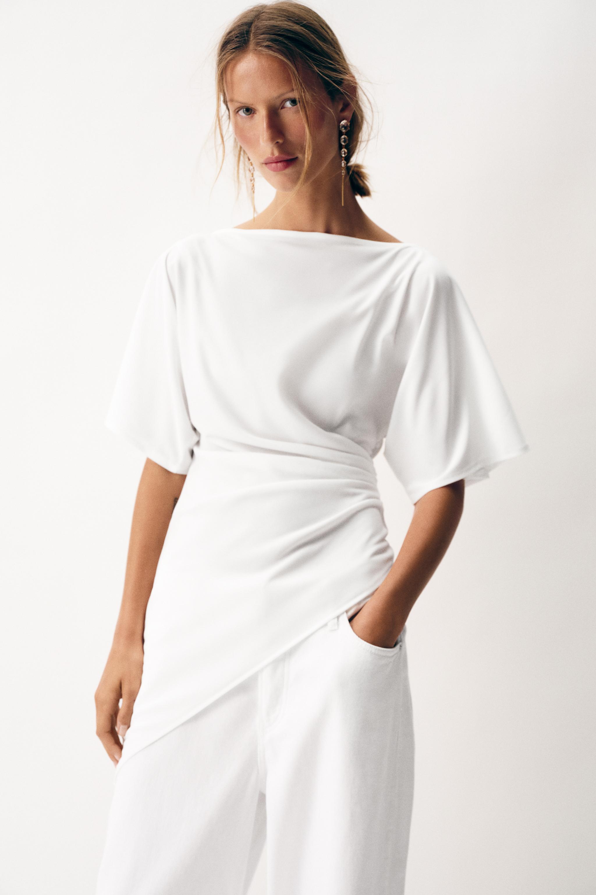 TOP DRAPÉ ASYMÉTRIQUE
