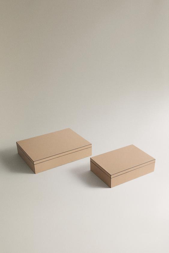 BOÎTE À BIJOUX EN CUIR - Beige clair de Zara - Image 0